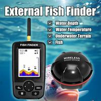 Sonar de pêche sans fil à double recharge avec écran matriciel haute définition, étanche IP68 et capteur au lithium pour une portée de détection étendue