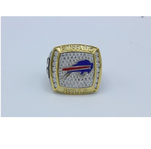 Buffalo Bills Inspired 2.50CTW D VVS Moissanite <b>Ring</b> Two Tone Gold 925 Sterling <b>Silver</b> Handmade <b>Statement</b> <b>Ring</b> - Product Image 1