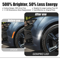 Feux de position latéraux avant et arrière à LED transparents de style X pour Chevrolet Camaro 2016-2024, éclairage entièrement blanc, lot de 4 pièces