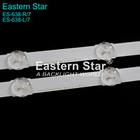 Bandes de rétroéclairage LED ES-638 pour téléviseurs Samsung 58'' UN58MU6120 UA58NU7103KXXM UN58MU6125FXZX – Barre de rétroéclairage LED 14 pièces/ensemble