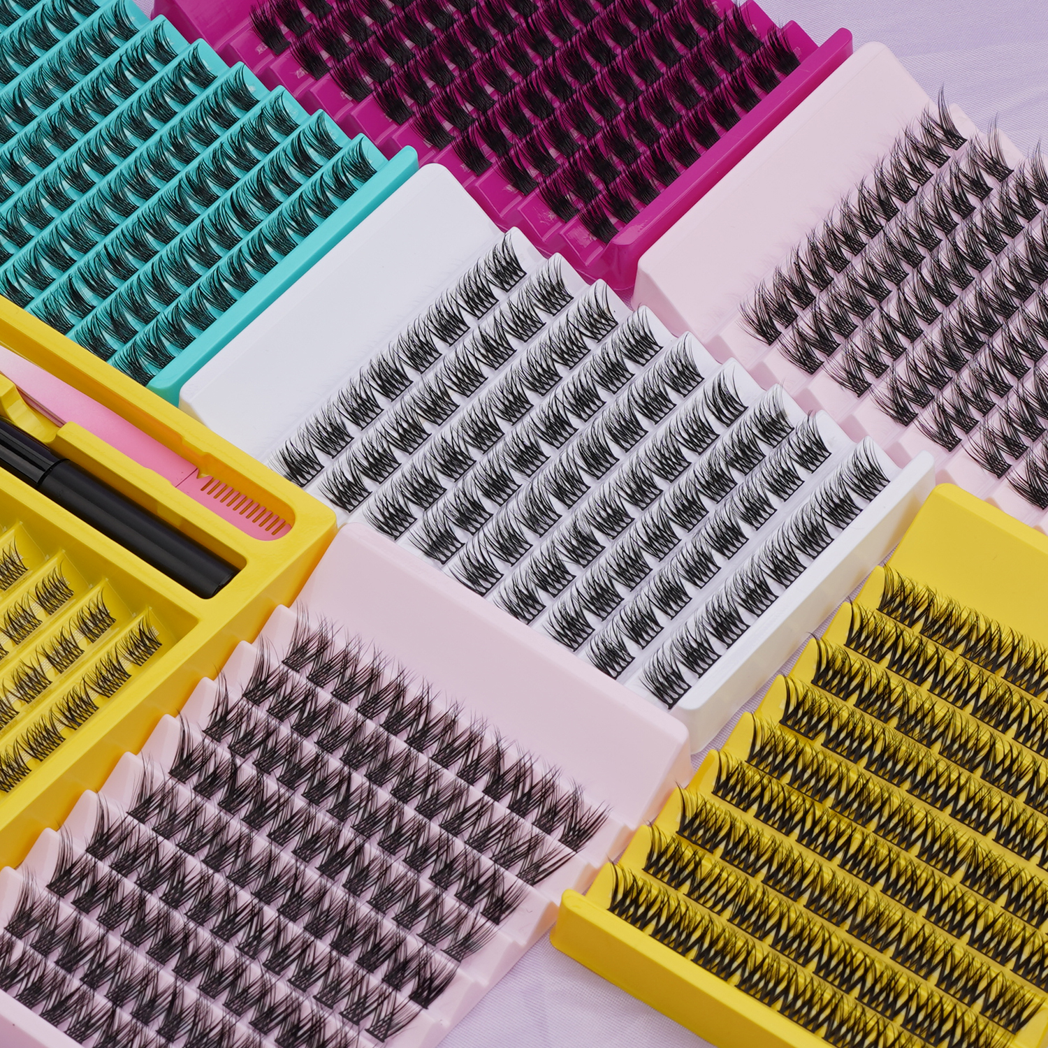 Nouvelle boîte à cils DIY couleur