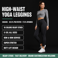 Leggings de yoga et Pilates pour femmes, taille haute, effet push-up, contrôle du ventre, super extensibles, 16 couleurs