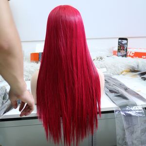 Venta caliente 100% Natural HD encaje Rosa Peluca de encaje completo cabello humano resistente al calor para mujeres negras para fiesta de moda - Product Image 6