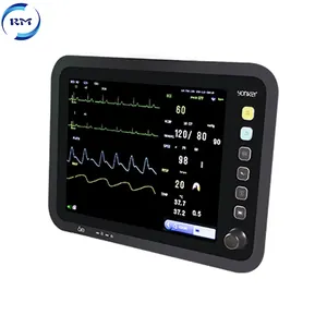 Rayman Medical Equipment 12.1 Inches Full Touch and Big Screen Multi-parameter Monitor ECG Monitors with stand