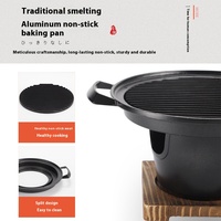 Mini barbecue au charbon de bois de style japonais pour une personne, en acier inoxydable, avec contrôle tactile de sécurité en cas de pénurie d'oxygène, pour une utilisation à domicile sur table