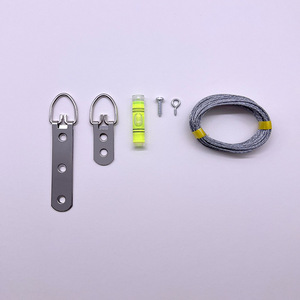 Silver <b>Picture</b> Hanging Kit 103Pcs Metal <b>Hooks</b> Screws Wire Drill Installation <b>Frame</b> Accessories - Product Image 3