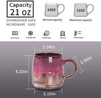 Grande tasse à café en céramique, grande tasse à thé rose dorée pour le bureau et la maison, compatible lave-vaisselle et micro-ondes, échantillon disponible