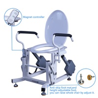 Chaise de toilette portable, fauteuil de transfert, chaise de toilette pour handicapés et patients