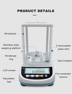J & <span class=keywords><strong>R</strong></span> Calibración automática electrónica Química Industrial Semi Micro Balanza analítica 220gm 0,0001G Balanza de laboratorio - Product Image 3
