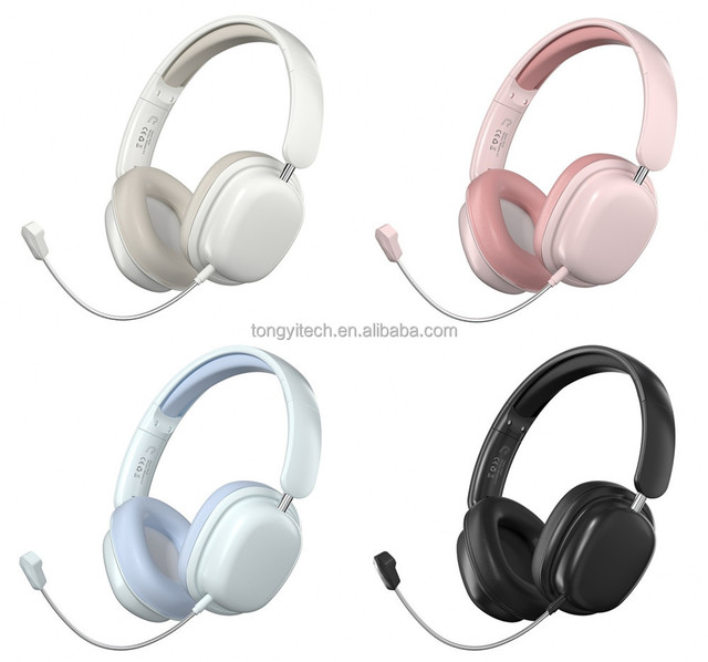 Wireless Over-Ear Gaming Headphones Wired+Wireless Dual Mode Low Latency Hi-Fi Sound Comfortable Design Headset for PS4 Sports