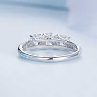 Nouvelle bague en argent de luxe en zircon s925, bracelet en platine plaqué vent froid exquis BSR318