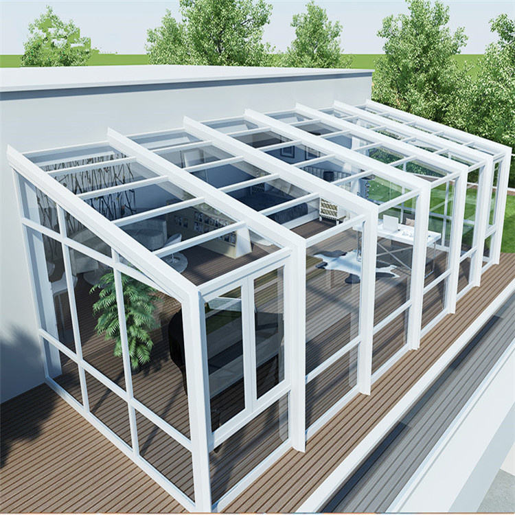 Sunrooms एल्यूमीनियम कांच Sunroom धूपघड़ी के लिए मुक्त खड़े Sunroom