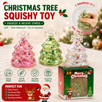 Jouet Squishy Arbre de Noël en Maltose, Doux, à Remontée Lente, Anti-Stress, Jouet Sensoriel à Presser pour Enfants et Adultes