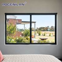 Fenêtre coulissante en aluminium Rogenilan sur mesure NFRC pour villa résidentielle, double vitrage à rupture de pont thermique