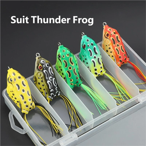 <span class=keywords><strong>Ensemble</strong></span> de leurres artificiels souples Thunder Frog Bionic en boîte pour la pêche en eau douce en rivière/lac/ruisseau, tailles 50 mm/55 mm avec hameçons - Product Image 2