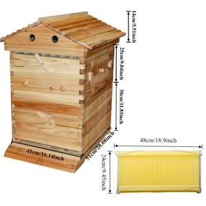 Nouvelles ruches en bois de sapin de Chine, enduites de cire, avec système de collecte automatique du miel, garantie 1 an, <span class=keywords><strong>Super</strong></span> Box + 7 cadres - Product Image 3