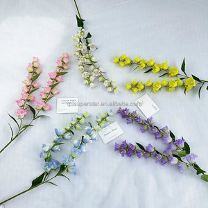 E-1139 Flores Artificiales Colgantes de Seda para Decoración de Interiores, Ramas Largas de Campanulas, Flores Colgantes al por Mayor - Product Image 2
