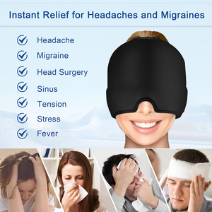 Sombrero calmante para el dolor de cabeza Paquete de hielo Máscara Gorra para aliviar la migraña Compresa fría para la tensión, el estrés y la resaca - Product Image 2