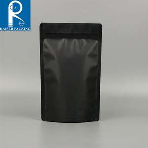 Doypack Mylar สีดำด้านถุงเก็บอาหารถุงยืนขึ้นพร้อมซิปล็อคบรรจุภัณฑ์อลูมิเนียมฟอยล์สำหรับการจัดเก็บและการเก็บรักษาอาหาร - Product Image 1