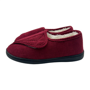 Women's Wide House Shoes Cozy Fleece Lined Non-slip Arthritis Edema Memory Foam <strong>Diabetic</strong> Corduroy <strong>Slippers</strong> - Product Image 2
