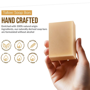 Özel Marka Fabrikası Katı Saf Bal Sığır Yağı Kalıp Sabun Tuvalet Sabunu Vücut Yüz Temizleyici Beyazlatıcı Pürüzsüzleştirici Organik Tüm Cilt Tipleri İçin - Product Image 4