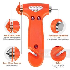2-in-1 Self-Driving Emergency <b>Tool</b> Multifunctional Aluminum Alloy <b>Fire</b> Escape Breaker Car Safety Window Hammer Interior Kits - Product Image 3