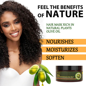 Mascarilla Capilar Reparadora e Hidratante con Aceite de Oliva 500ml, Mascarilla Capilar Herbal Natural que Mejora Eficazmente el Cabello Seco, Dejándolo Suave - Product Image 4