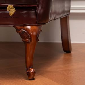 Amerikaanse Antieke Lederen Enkele Bank Industriële Vleugel Rug Fauteuil Vintage Loft Stijl Voor Thuis Appartement Koeling Vlieger Stoel - Product Image 6