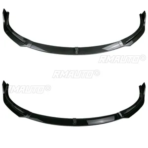 For Tesla Model S 2021-2023 Car Front Bumper Lip MP Style Spoiler Splitter Trim Accessories Carbon Fiber Style Glossy Black 3PCS - Product Image 4
