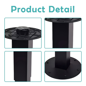 Pied de table télescopique en aluminium pour camping-car, <span class=keywords><strong>caravane</strong></span>, bateau, camping-caravan, hauteur réglable, sans câblage, écologique - Product Image 3