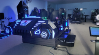 Simulateur de mouvement de vaisseau spatial VR 6 places Colorful Park, machine de jeu d'arcade dynamique de réalité virtuelle pour parcs VR et centres de jeux