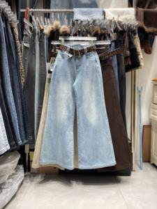 Fabricants en gros de jeans larges à taille <span class=keywords><strong>mi</strong></span>-haute pour femmes, lavables et résistants à la décoloration, vêtements pour femmes, Ropa De Mujer - Product Image 5