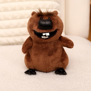 Carino castoro giocattolo imbottito lontra topo marmotta bambola transfrontaliera peluche cuscino lavato Stress sollievo regalo all'ingrosso - Product Image 6