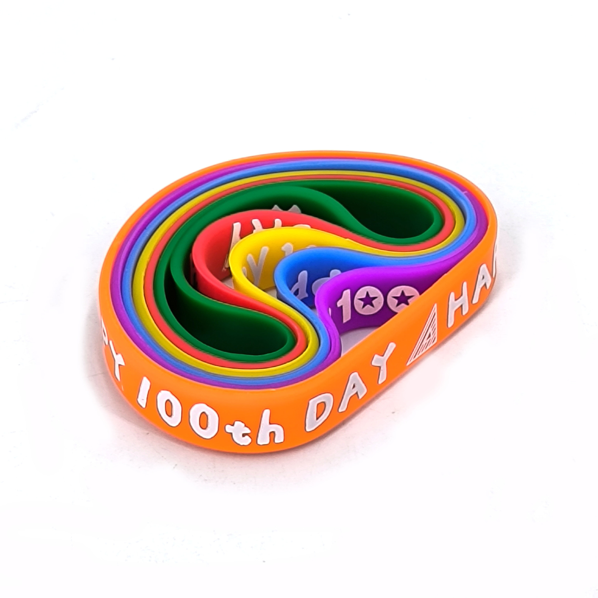 6-pack of silicone wristbands for back-to-school season