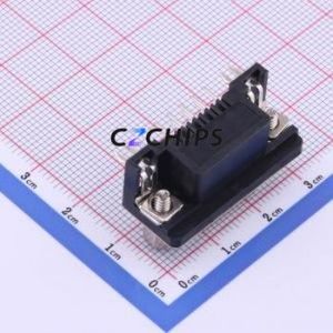 KH-DR9S-F8.1-1 D-Sub/VGA Connector Bent Lead Through Hole Connector Standard D-Sub Female 9P Right Angle Insert - Product Image 2