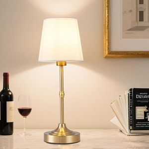 Lampe de table moderne en tissu et métal, rechargeable, tactile, <span class=keywords><strong>LED</strong></span>, lumière d'ambiance décorative, USB, créative, pour chevet, veilleuse, best-seller - Product Image 1