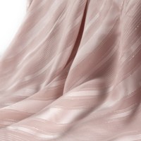 Tissu en mousseline de polyester jacquard argenté rayé, doux, fluide, antistatique et respirant, idéal pour les robes de soirée pour filles.