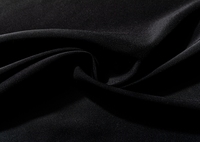 Robe musulmane en Polyester, 100% Polyester, tissu noir, Abaya, vente directe d'usine, longue, vente en gros
