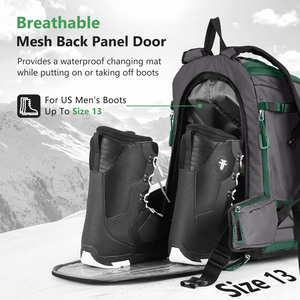 Échantillon gratuit Sac à dos de sport de ski personnalisé avec logo d'usine Grande capacité portable Sac de sport de plein air Sac à casque de ski - Product Image 2
