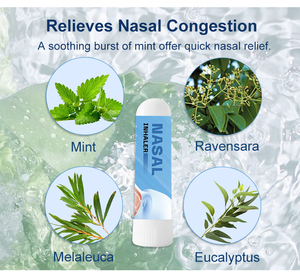 Inhalateur nasal d'aromathérapie au menthol, remède naturel à base de plantes avec huiles essentielles rafraîchissantes, mini inhalateur nasal portable - Product Image 4