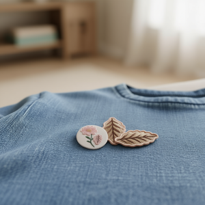 Appliques brodées ILAN en forme de feuille 6x3cm pour la décoration de vêtements - Product Image 3