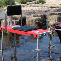 Canne à pêche extérieure Station de chasse petite chaise de terrain de pêche pliante en aluminium avec accessoires de pêche