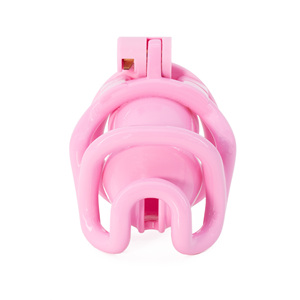 Pembe/siyah reçine kölelik eşcinsel kı<span class=keywords><strong>s</strong></span>ıtlama cihazı penis kilidi punk tarzı penis kafesi yetişkin erkek seks oyuncağı - Product Image 5
