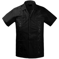 Chemises Guayabera décontractées à manches courtes boutonnées pour hommes, pour mariage sur la plage à Cuba