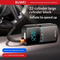 Pompe à air portable sans fil pour voiture, gonfleur de pneus électrique automatique, jauge de pression des pneus, voyant lumineux d'avertissement, modèle monocylindre