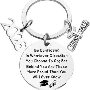 Llavero de Acero Inoxidable con Frase Inspiradora, Regalo para la Temporada de Graduación 2026, Pequeño Obsequio Festivo con Letras - Product Image 3