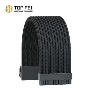 Stock Black Psu Cable Combs Copper 18AWG Power Supply Sleeved Cable Kit Weave 30cm Mod EPS PCIE Extension Cord