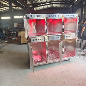 पेशेवर स्टेनलेस स्टील पालतू अस्पताल पिंजरे बॉक्स आधुनिक शैली ठोस डिजाइन कुत्तों 100 किलोग्राम क्षमता के लिए सुरक्षित पशु चिकित्सा उपकरण - Product Image 5