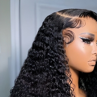 Perruque de cheveux naturels vietnamiens bruts de 30 pouces de long, ondulations profondes, densité 250%, perruque de cheveux humains bouclés birmans, perruques de cheveux indiens vierges ultra-lisses