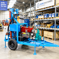 Foreuse hydraulique rotative tractable diesel 35 CV certifiée CE pour puits d'eau agricoles de 200 m